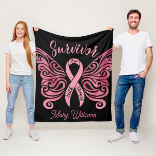 Breast Cancer Survivor Fleece Blanket