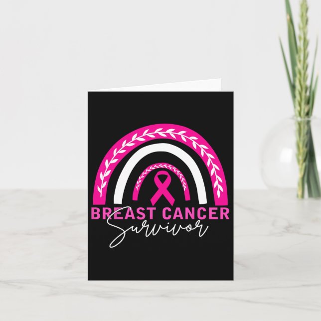 Breast Cancer Survivor For Women Mom Wife Survivor Card (Front)