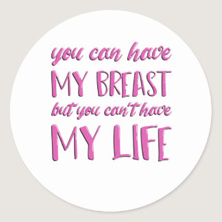 Breast Cancer Survivor Gift for a Warrior Classic Round Sticker