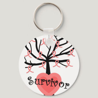 Breast Cancer Survivor Gifts--Unique Tree Design Keychain