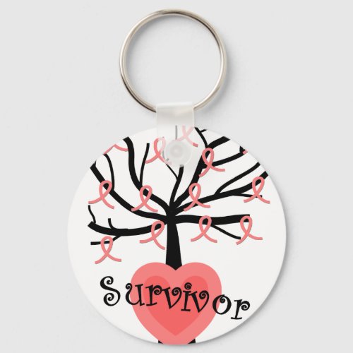 Breast Cancer Survivor Gifts__Unique Tree Design Keychain