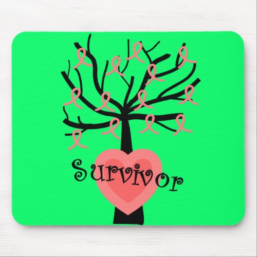 Breast Cancer Survivor Gifts__Unique Tree Design Mouse Pad