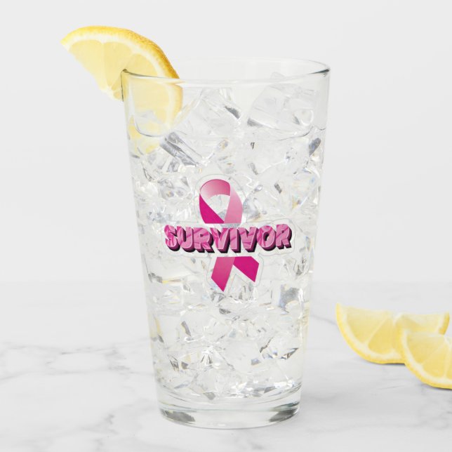 Breast Cancer Survivor Glass (Front Ice)