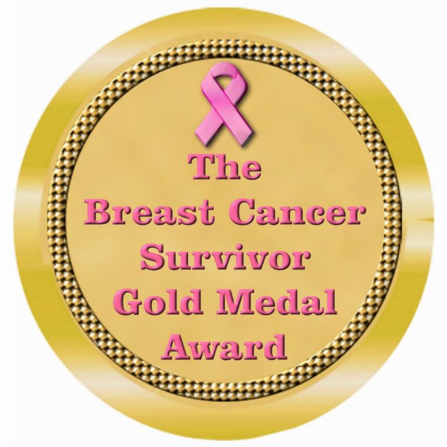 Breast Cancer Survivor Gold Medal Award Statuette (Front)