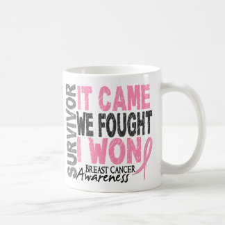 Breast Cancer Survivor It Came We Fought I Won Coffee Mug