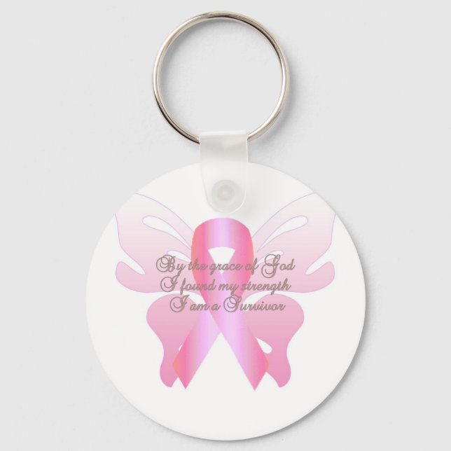 Breast Cancer Survivor Keychain (Front)