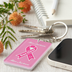 Breast Cancer Survivor Keychain