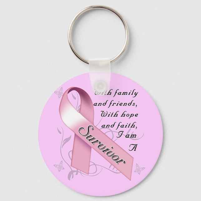 Breast Cancer Survivor Keychain (Front)
