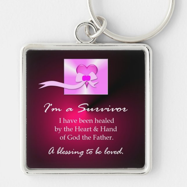 Breast Cancer Survivor Keychain (Front)