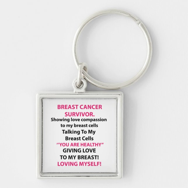 Breast Cancer Survivor Keychain (Front)