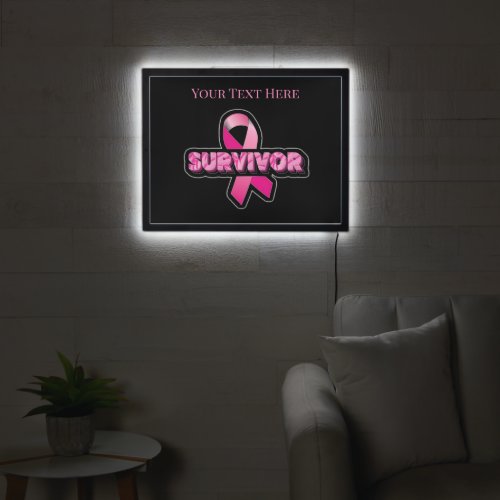 Breast Cancer Survivor LED Sign