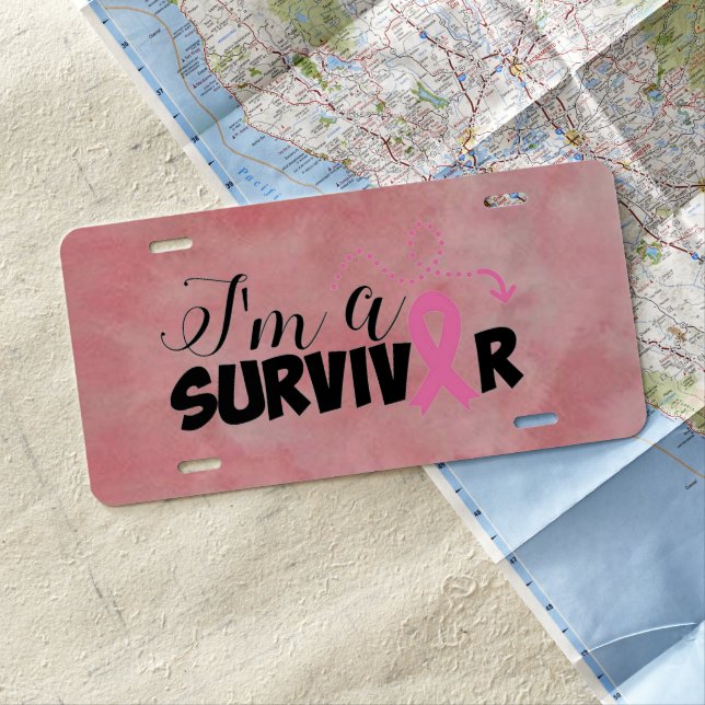 Breast Cancer Survivor License Plate (In Situ)