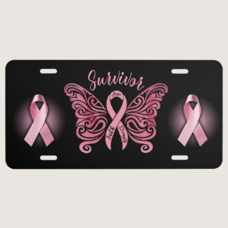 Breast Cancer Survivor License Plate