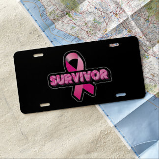 Breast Cancer Survivor  License Plate