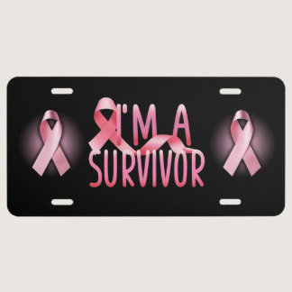 Breast Cancer Survivor License Plate