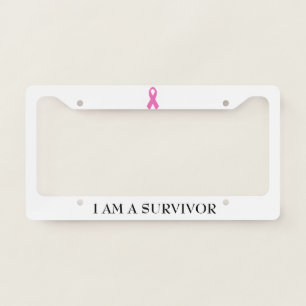 Breast Cancer Survivor License Plate Frame
