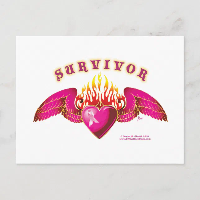 Breast Cancer Survivor Logo Postcard Zazzle