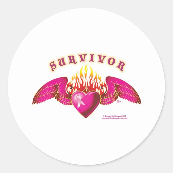Breast Cancer Survivor Logo Round Stickers
