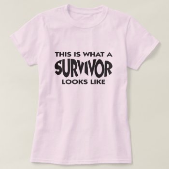 Breast Cancer Survivor Mastectomy T-shirt by SayWhatYouLike at Zazzle