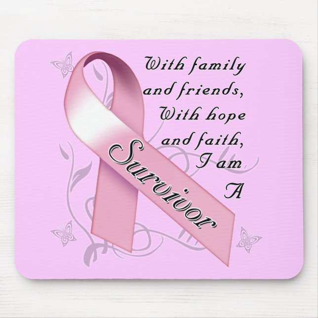Breast Cancer Survivor Mouse Pad (Front)
