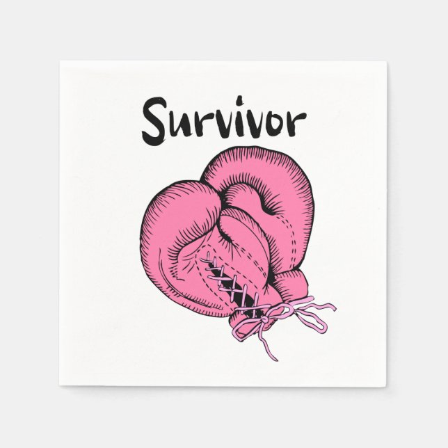 breast cancer survivor napkins (Front)