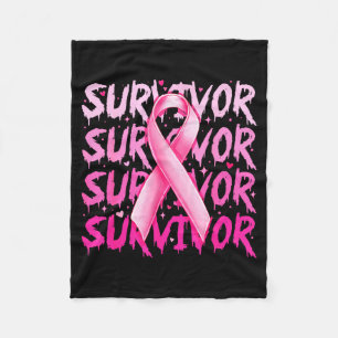 Breast Cancer Survivor Nk Ribbon Breast Cancer Awa Fleece Blanket