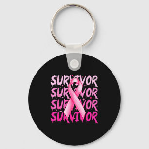 Breast Cancer Survivor Nk Ribbon Breast Cancer Awa Keychain