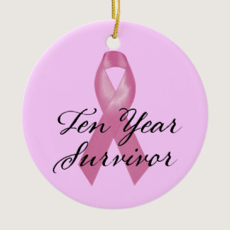 Breast Cancer Survivor Ornament Ten Year