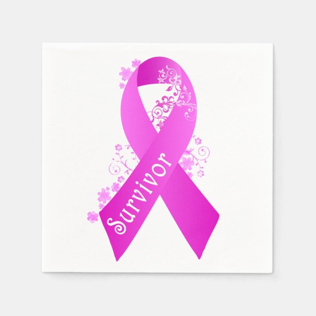 Breast Cancer Survivor Paper Napkins (Front)