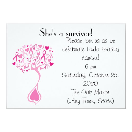 breast-cancer-survivor-party-fundraiser-invite-zazzle