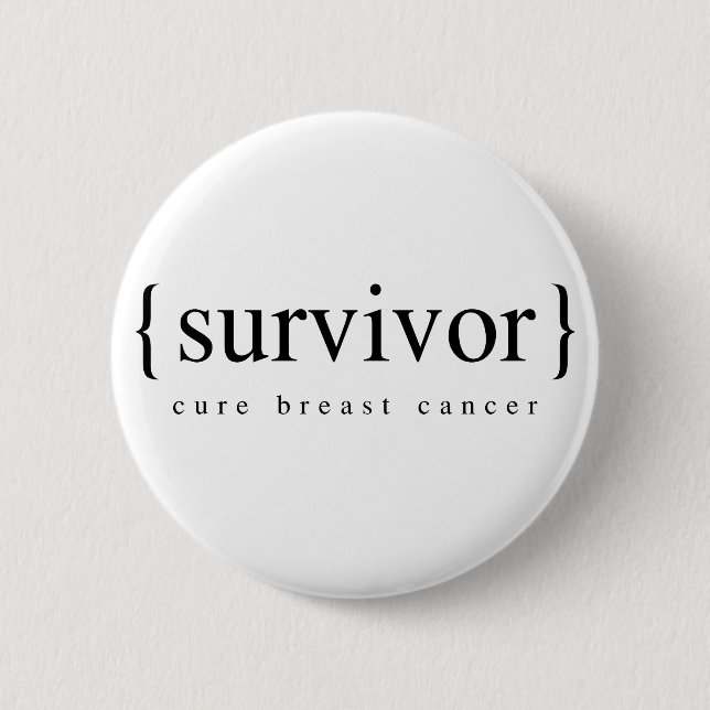 Breast Cancer Survivor Pinback Button (Front)