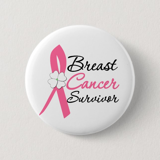 Breast Cancer Survivor Pinback Button (Front)