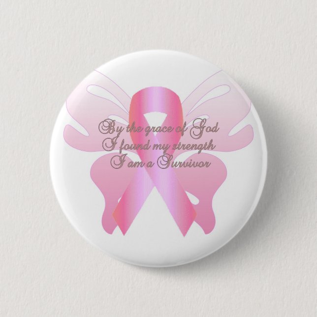 Breast Cancer Survivor Pinback Button (Front)