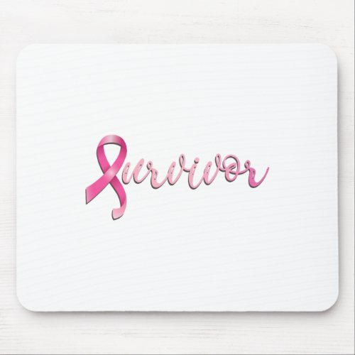 Breast Cancer Survivor Pink Ribbon Recovery  Mouse Pad