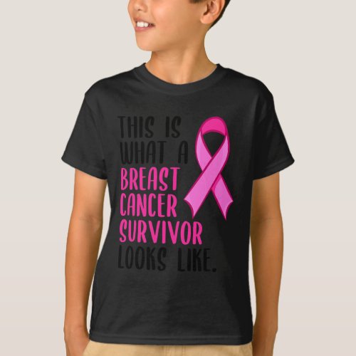 Breast Cancer Survivor Pink Ribbon Womens  T_Shirt
