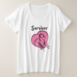 breast cancer survivor plus size T-Shirt