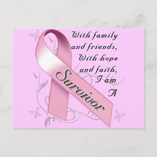 Breast Cancer Survivor Postcard