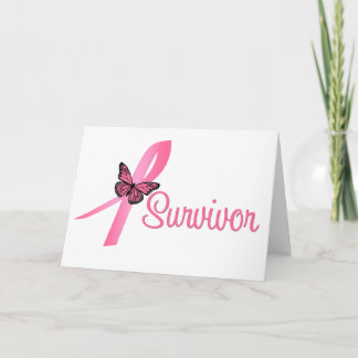 Breast Cancer Survivor Ribbon Card