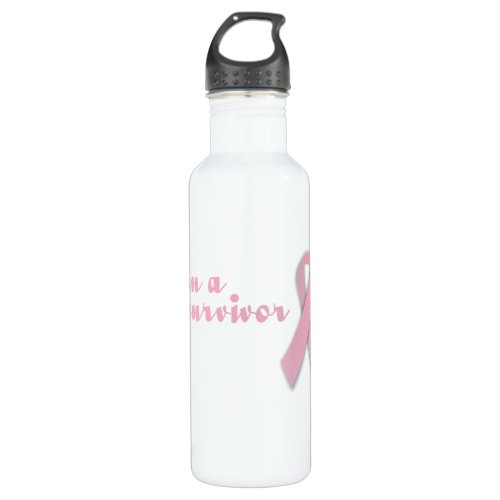 Breast Cancer Survivor Ribbon Water Bottle