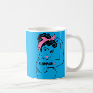 Breast Cancer Survivor Rosie Riveter nk Awareness Coffee Mug