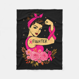 Breast Cancer Survivor Rosie Riveter Nk Awareness Fleece Blanket