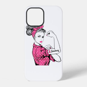 Breast Cancer Survivor Rosie Riveter Pink iPhone 12 Case