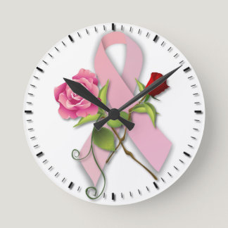 Breast Cancer Survivor Round Clock