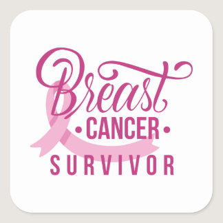 Breast Cancer Survivor Square Sticker