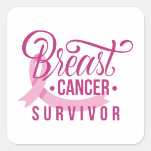 Breast Cancer Survivor Square Sticker