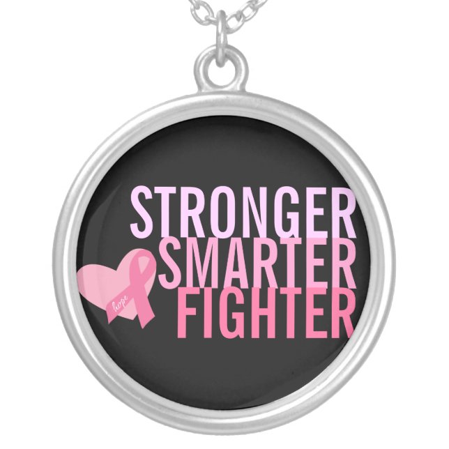 Breast Cancer Survivor Sterling Silver Necklace (Front)