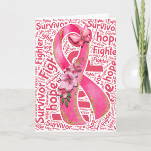 Breast Cancer Survivor Support Awareness Card