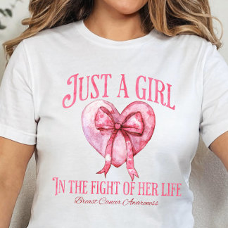 Breast Cancer Survivor T-shirt, Just a Girl coquet Tri-Blend Shirt