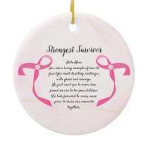 Breast Cancer Survivor Three Photo Collage Mug Ceramic Ornament
