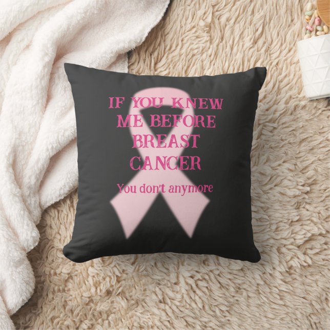 Breast Cancer Survivor Throw Pillow (Blanket)